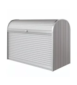 Biohort Contenitori Da Esterno|Baule da esterno a serrande impermeabile "storemax 190" in acciaio zincato argento metallizzato 2080 lt 190x97x136 cm - cod. 72020
