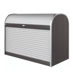 Best Baule da esterno a serrande impermeabile "storemax 190" in acciaio zincato grigio scuro metallizzato 2080 lt 190x97x136 cm - cod. 73020 Contenitori Da Esterno
