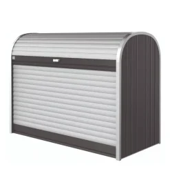 Contenitori Da Esterno-Biohort Baule da esterno a serrande impermeabile "storemax 160" in acciaio zincato grigio scuro metallizzato 1200 lt 163x78x120 cm - cod. 73010