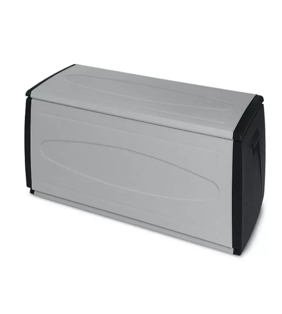 Contenitori Da Esterno|Baule da esterno "box 120 qblack" in polipropilene grigio 308 lt 120x54x57 cm
