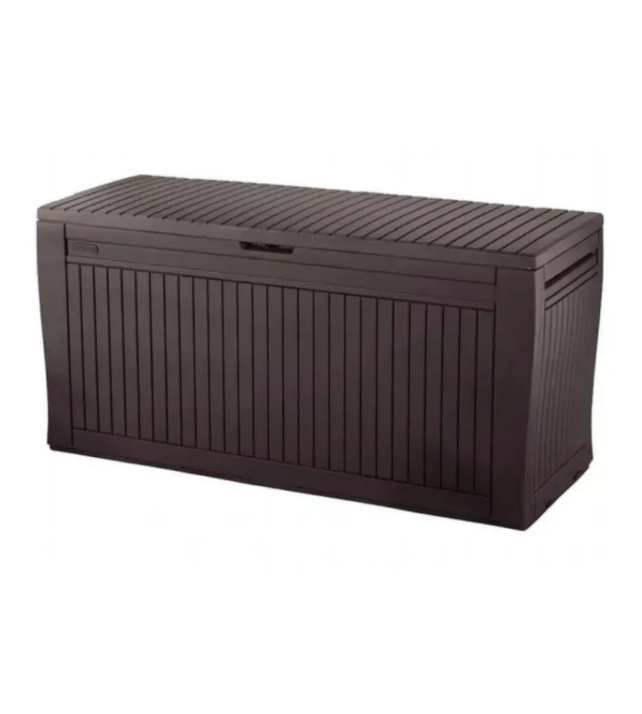 Keter Contenitori Da Esterno|Baule da esterno con rotelle "comfy" in resina marrone 270 lt 116,7xx44,7x57 cm