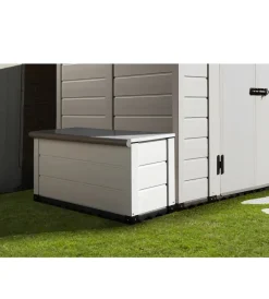 Baule da esterno "storage box tucany evo 150" in pvc bianco 150 lt 82,5x48x56 cm Contenitori Da Esterno