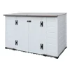 Contenitori Da Esterno-Garofalo Baule da esterno "box tuscany evo 200 flat" in pvc bianco 1706 lt 203x91x104 cm