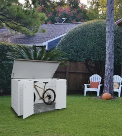 Contenitori Da Esterno-Garofalo Baule da esterno "box tuscany evo 200 flat" in pvc bianco 1706 lt 203x91x104 cm