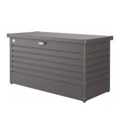 Biohort Contenitori Da Esterno|Baule da esterno impermeabile "130" in acciaio zincato grigio scuro metallizzato 460 lt 134x62x71 cm - cod. 65040