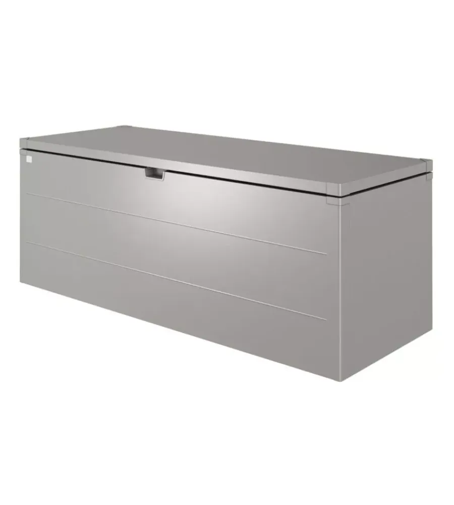 Biohort Contenitori Da Esterno|Baule da esterno impermeabile "stylebox 210" in acciaio zincato grigio quarzo metallizzato 990 lt 207x80x81 cm - cod. b380910