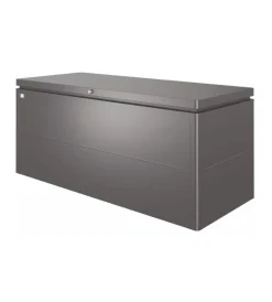 Outlet Baule da esterno impermeabile "loungebox 200" in acciaio zincato grigio scuro metallizzato 1400 lt 199x80x81 cm - cod. 65075 Contenitori Da Esterno
