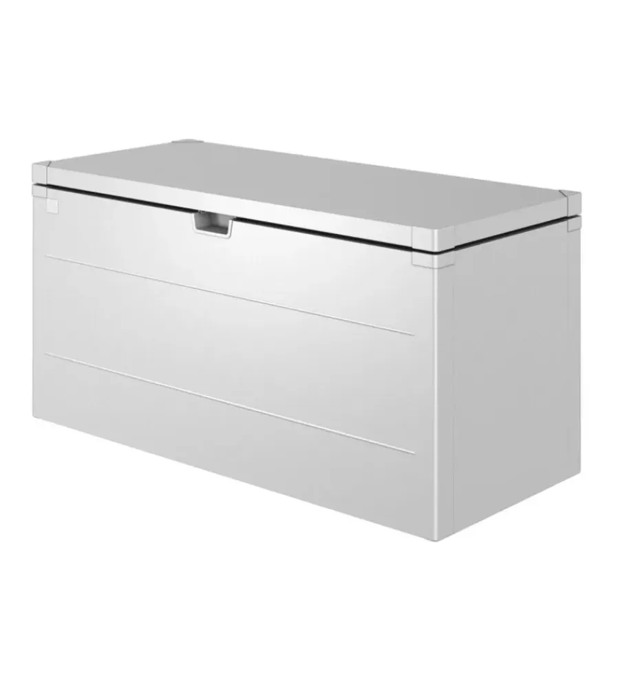 Biohort Contenitori Da Esterno|Baule da esterno impermeabile "stylebox 140" in acciaio zincato argento metallizzato 400 lt 140x60x71 cm - cod. b330410