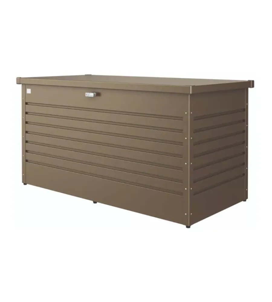 Biohort Contenitori Da Esterno|Baule da esterno impermeabile "160" in acciaio zincato bronzo metallizzato 830 lt 160x79x83 cm - cod. 62060