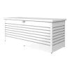 Biohort Contenitori Da Esterno|Baule da esterno impermeabile "freizeitbox 200" in acciaio zincato bianco 1050 lt 201x79x83 cm
