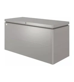 Contenitori Da Esterno-Biohort Baule da esterno impermeabile "loungebox 160" in acciaio zincato grigio quarzo metallizzato 850 lt 160x70x83,5 cm - cod. 68065