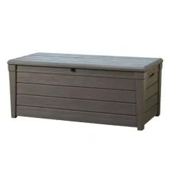 Contenitori Da Esterno-Keter Baule da esterno "brightwood" in resina marrone effetto legno 454 lt 145x69,7x60,3 cm