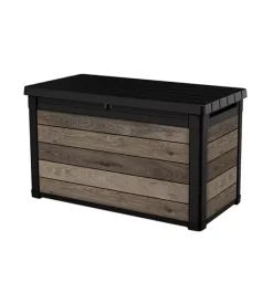 Best Baule da esterno "signature deco box 100" in resina effetto legno 380 lt 122,9x62,1x76,6 cm Contenitori Da Esterno