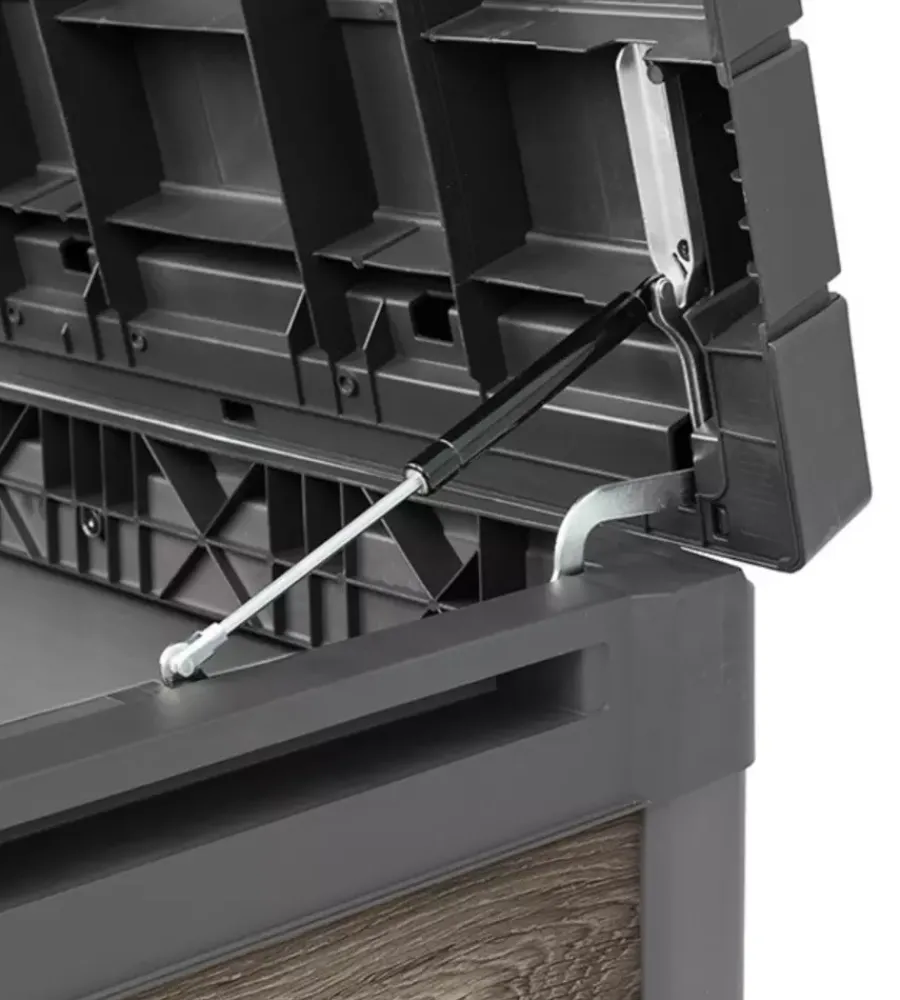 Best Baule da esterno "signature deco box 100" in resina effetto legno 380 lt 122,9x62,1x76,6 cm Contenitori Da Esterno