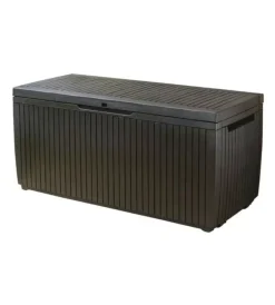 Contenitori Da Esterno-Keter Baule da esterno "springwood" in resina marrone effetto legno 305 lt 123x54x57 cm