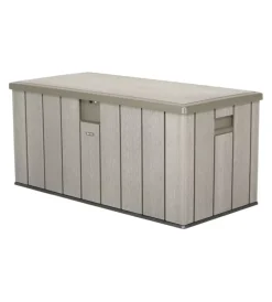 Baule da esterno in resina grigio 150,7x71,9x69,1 cm Contenitori Da Esterno