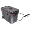 Officina E Garage-Valex Baule portaoggetti in plastica con ruote gommate 61x37x42 cm