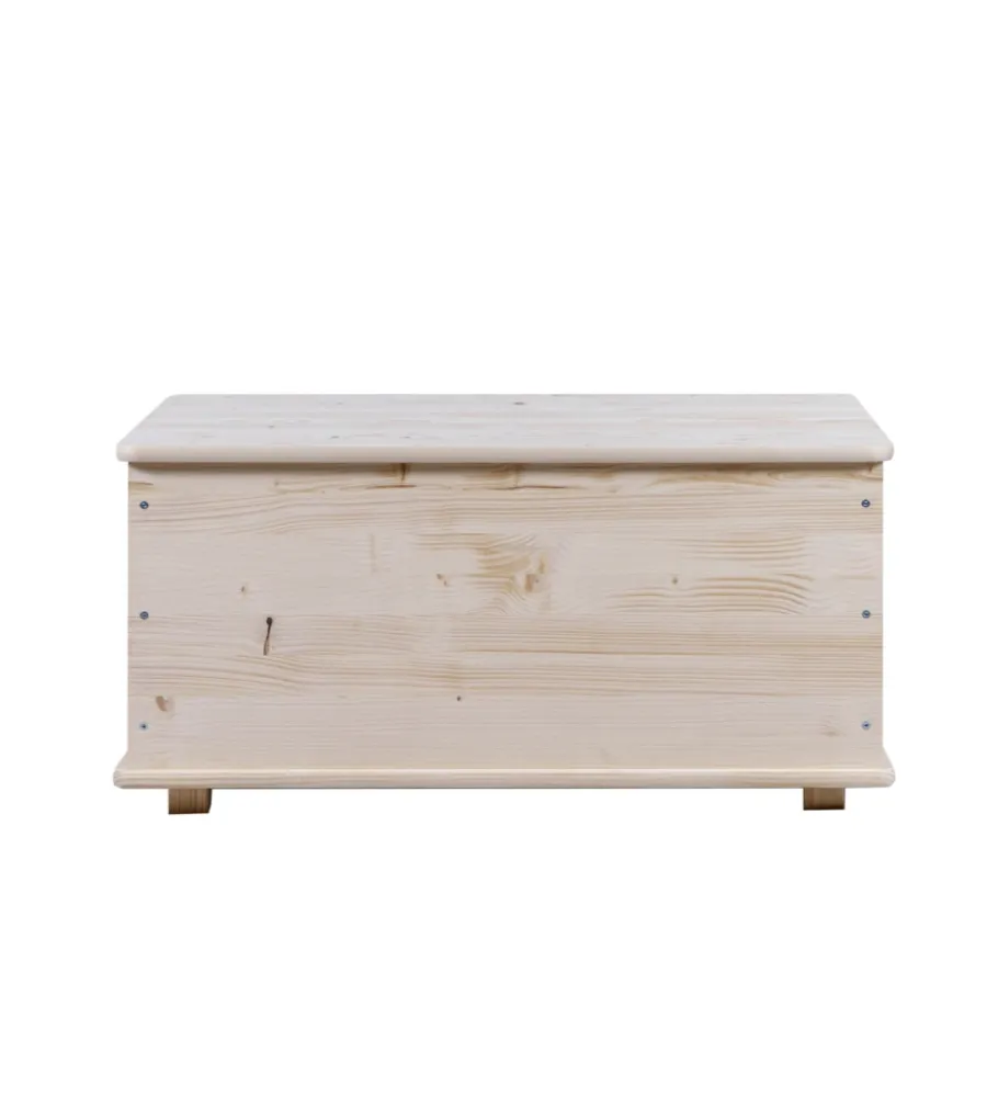 Complementi In Legno- Baule portatutto in legno con piedini 90 lt 90x45x45 cm