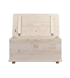 Complementi In Legno- Baule portatutto in legno con piedini 90 lt 90x45x45 cm