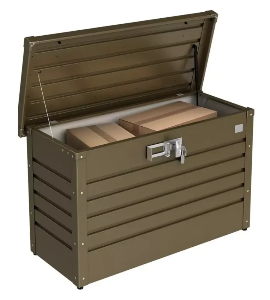 Online Baule postale per pacchi impermeabile "paket-box 100" in acciaio zincato bronzo metallizzato 195 lt 101x46x61 cm - cod. 62910 Contenitori Da Esterno