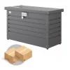 Biohort Contenitori Da Esterno|Baule postale per pacchi impermeabile "paket-box 100" in acciaio zincato grigio scuro metallizzato 195 lt 101x46x61 cm - cod. 65910