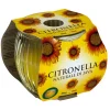 Decorazione Ambienti- Bicchiere in vetro "maiorca" con candela alla citronella, 7,5x7,5x7,5 cm