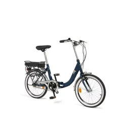 Bici Elettriche- Bici elettrica e-bike city fold green nera con pedalata assistita,  autonomia 20 km  e pieghevole