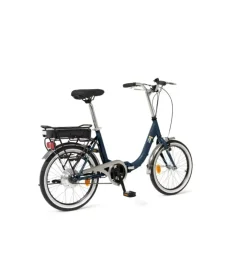 Bici Elettriche- Bici elettrica e-bike city fold green nera con pedalata assistita,  autonomia 20 km  e pieghevole