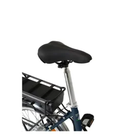 Bici Elettriche- Bici elettrica e-bike city fold green nera con pedalata assistita,  autonomia 20 km  e pieghevole