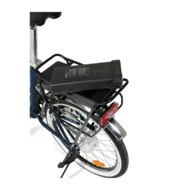 Bici Elettriche- Bici elettrica e-bike city fold green nera con pedalata assistita,  autonomia 20 km  e pieghevole