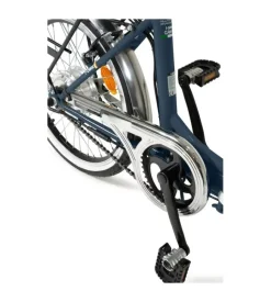 Bici Elettriche- Bici elettrica e-bike city fold green nera con pedalata assistita,  autonomia 20 km  e pieghevole