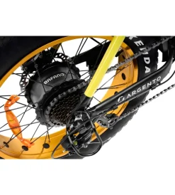 Bici Elettriche|Bici elettrica pieghevole e-bike minimax yellow con batteria 36 v - argento