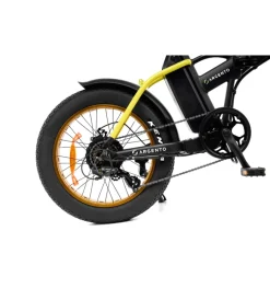 Bici Elettriche|Bici elettrica pieghevole e-bike minimax yellow con batteria 36 v - argento
