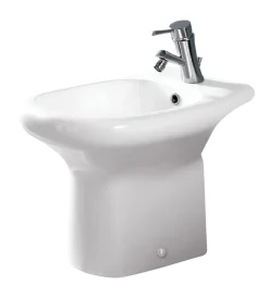 Ceramiche E Accessori|Bidet a terra in ceramica bianco "serie touring".