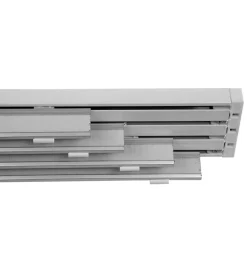 Tessile D'Arredo|Binario bianco da 250 cm 4 vie per tende a pannello da 70 cm