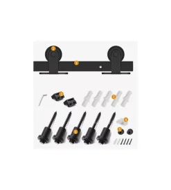 Outlet Binario e kit di montaggio per porta scorrevole, 2 mt Porte, Scale E Pavimenti