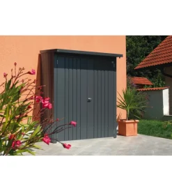 Biohort Casette Da Giardino|- set di porte woodstock 150 grigio scuro metallizzato
