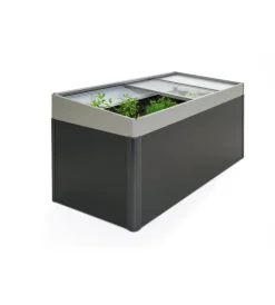 Casette Da Giardino-Biohort sopralzo aiuola rialzata 2x1 grigio scuro metallizzato 65013
