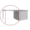 Casette Da Giardino-Biohort tetto laterale casetta highline mis. h2 argento metalizzato