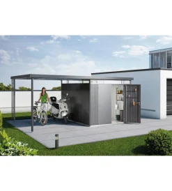 Biohort Casette Da Giardino|tetto laterale casetta highline mis. h5 grigio scuro