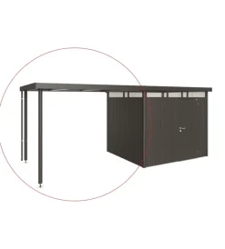 Casette Da Giardino-Biohort tetto laterale casetta highline mis. h2 grigio scuro