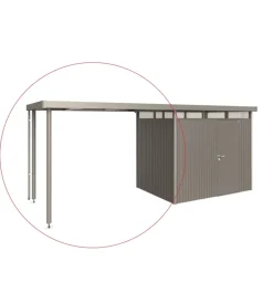 Casette Da Giardino-Biohort tetto laterale casetta highline mis. h3 grigio quarzo