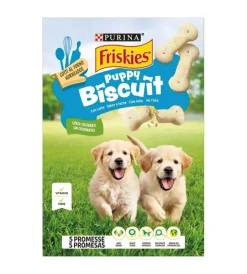 Purina Alimenti Secco Cane|Biscotti per cani friskies "puppy biscuit" per cuccioli di tutte le taglie con latte 350 gr