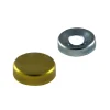 Ferramenta Per Mobili E Infissi|Borchie coprivite bombate in ottone lucido ø 16 mm. 12 pz.