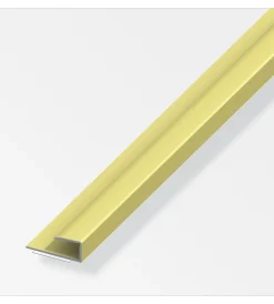 Ferramenta Per Mobili E Infissi-Alfer aluminium Bordo alluminio oro 15 x 9 aa sv - 2 metri.