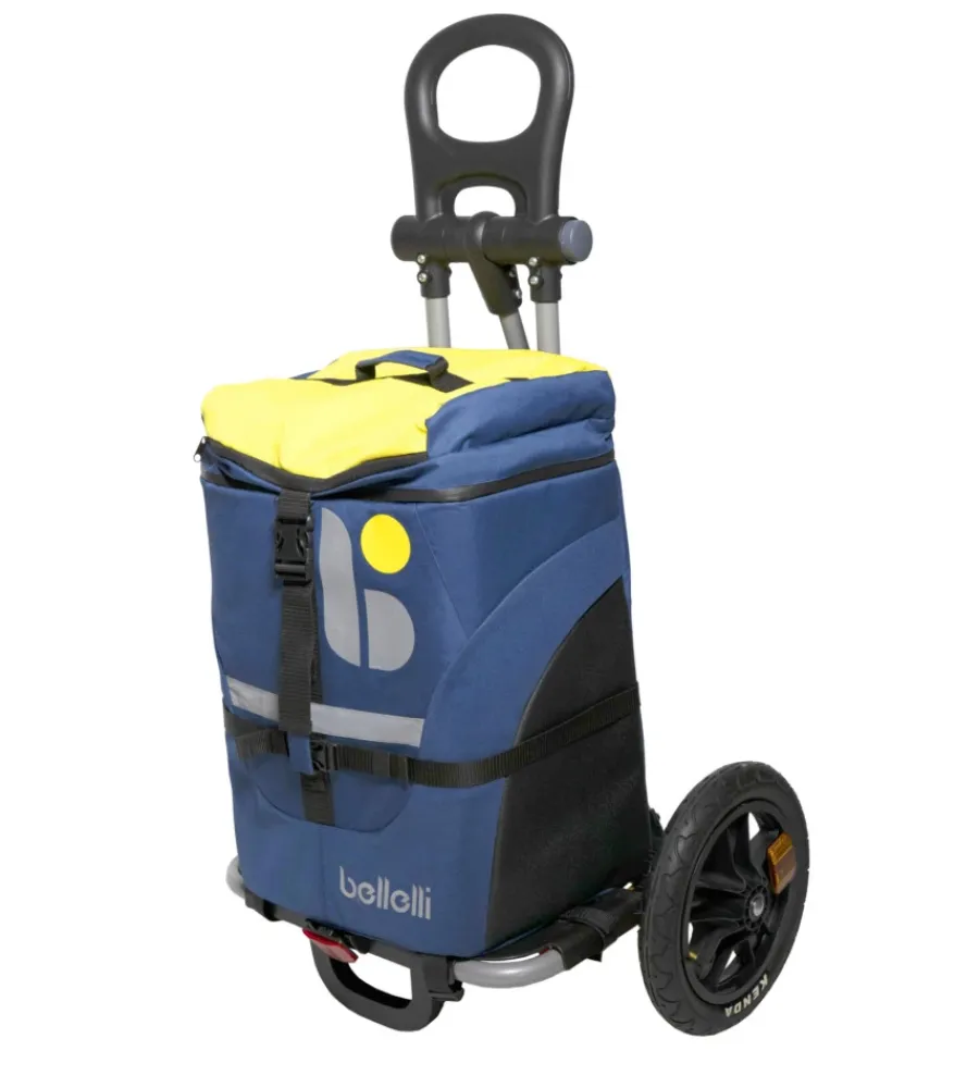 Bici- Borsa per bici bellelli "b-tourist" blu/giallo, portata massima 25 kg