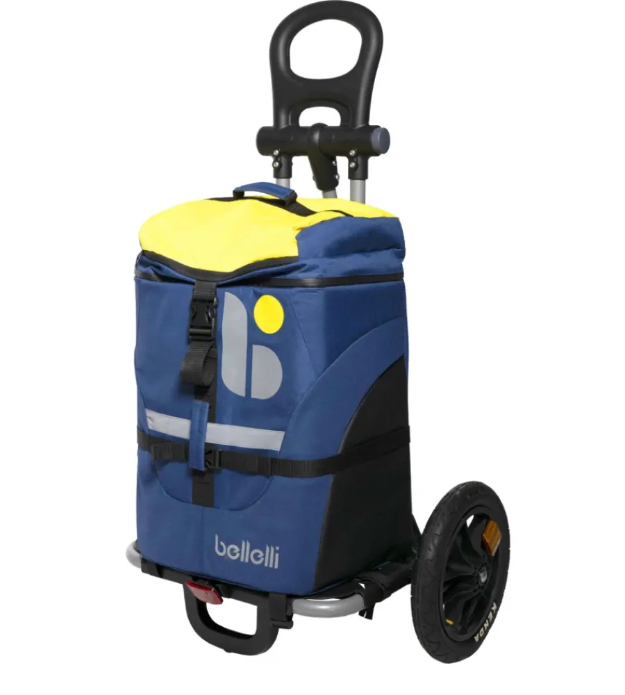 Bici- Borsa per bici bellelli "b-tourist" blu/giallo, portata massima 25 kg