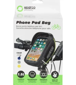 Sparco Bici|Borsa porta cellulare per bici in microfibra, 19x11x5,5 cm