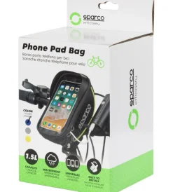 Sparco Bici|Borsa porta cellulare per bici in microfibra, 19x11x5,5 cm