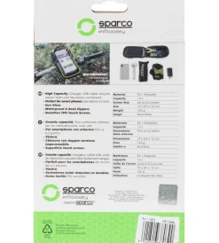 Sparco Bici|Borsa porta cellulare per bici in microfibra, 19x11x5,5 cm